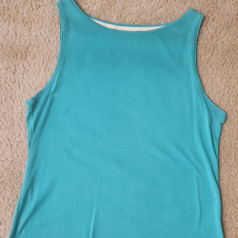 Talbots Blue Fitted Sleeveless Tank Top